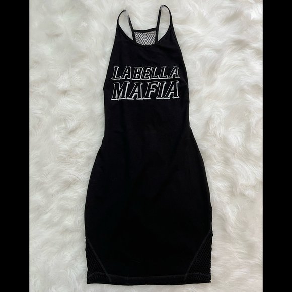 Labella Mafia Black Fish-net Dress - Picture 3 of 4